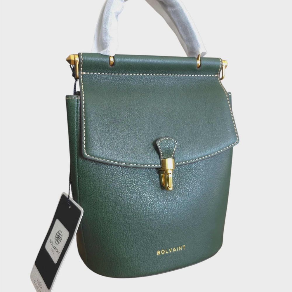 Bolvain The Françoise Backpack Deep Green Backpack/Hand Bag NWT